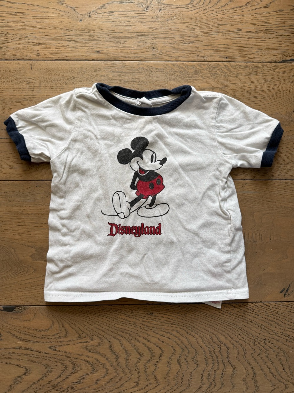 Disneyland Mickey Mouse Ringer Tee Kids XS Retro Disney Shirt